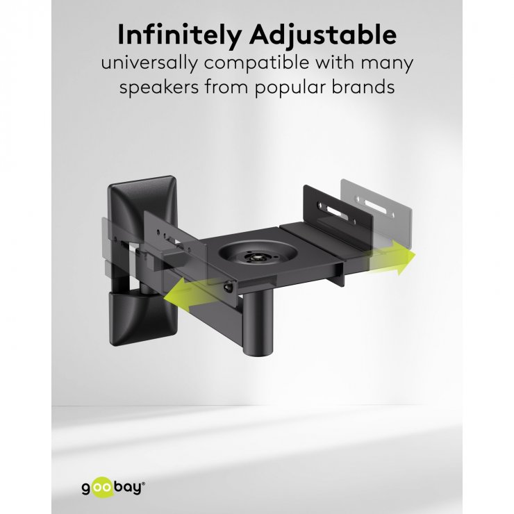 Imagine Set 2 buc suport universal boxe montare perete Negru, Goobay G80404