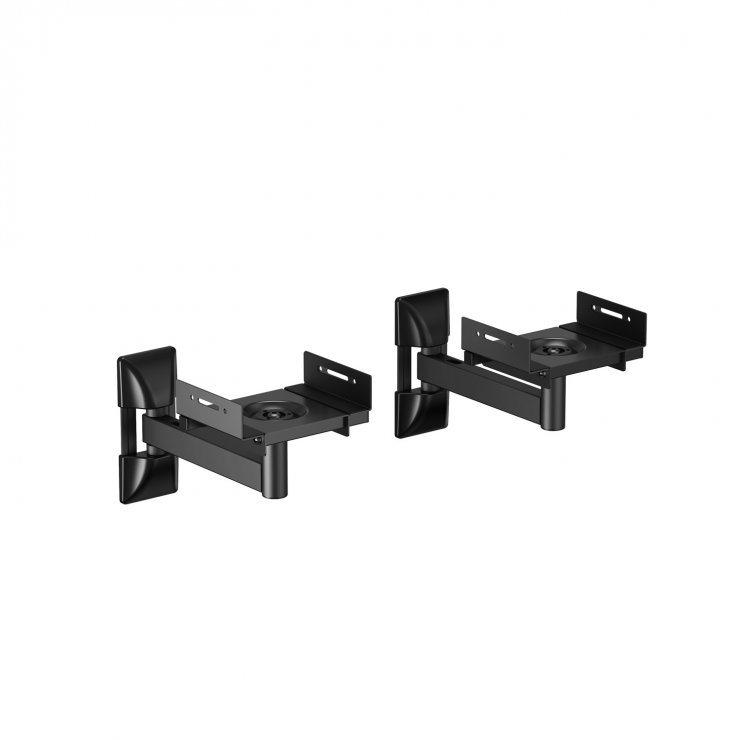 Imagine Set 2 buc suport universal boxe montare perete Negru, Goobay G80404