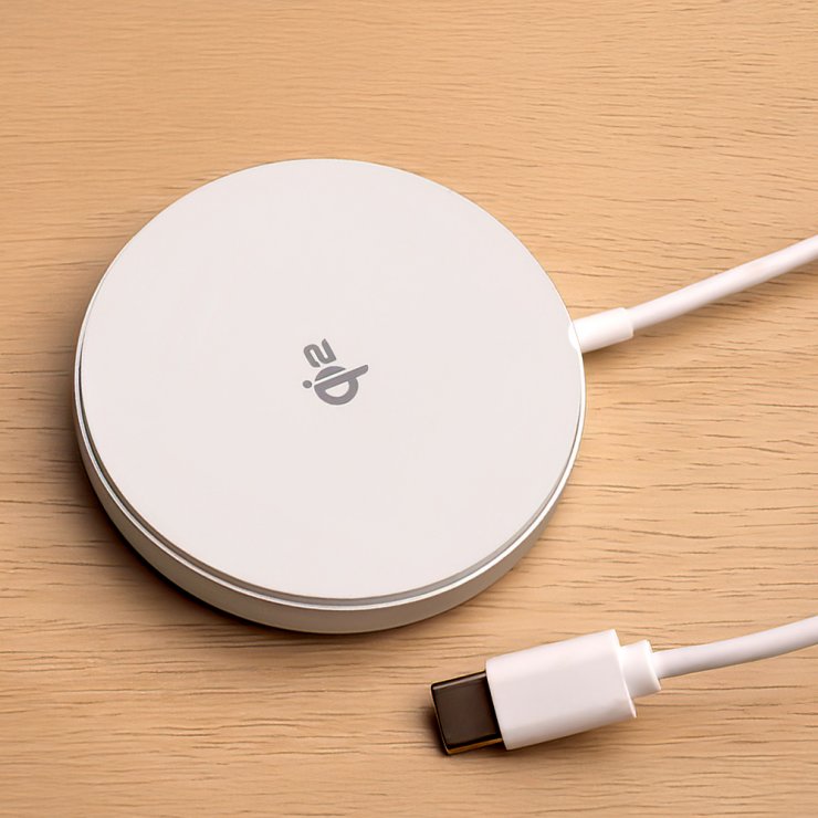 Imagine Incarcator magnetic wireless la USB type C Qi2 15W Alb, MAWC-300