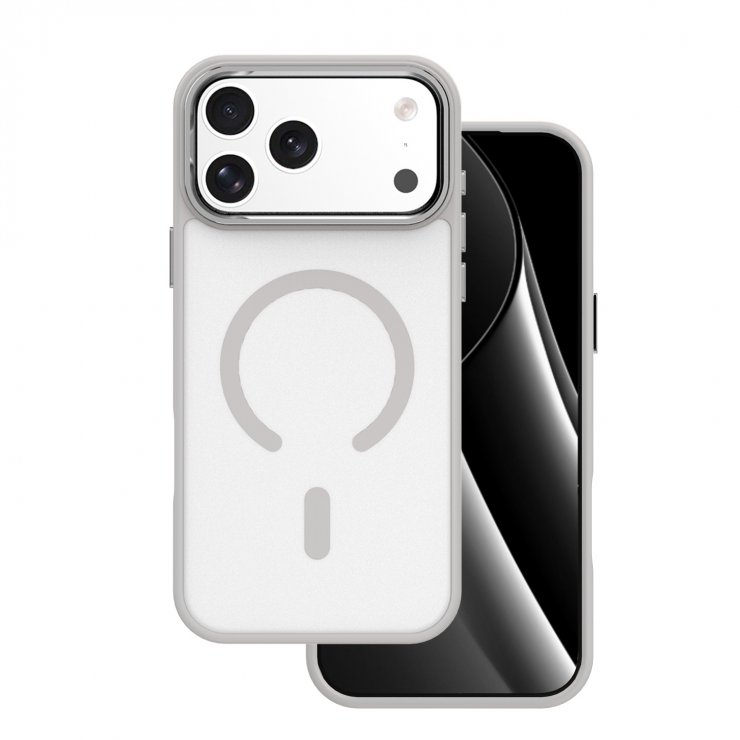 Imagine Husa pentru iPhone 17 Pro Max/iPhone 18 Pro Max compatibil MagSafe PC/TPU Gri, TFO Frozen Mag