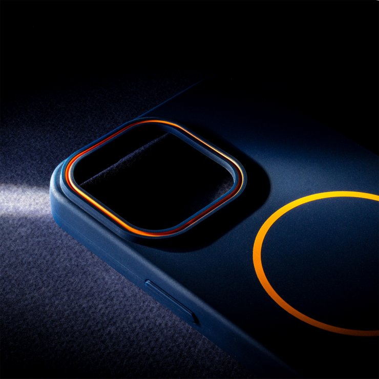 Imagine Husa pentru iPhone 15 compatibil MagSafe TPU Dark Blue, TFO Loop Thin Mag