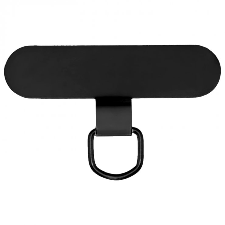 Imagine Set 5 placute metalice pentru prindere snur husa telefon Negru, TFO