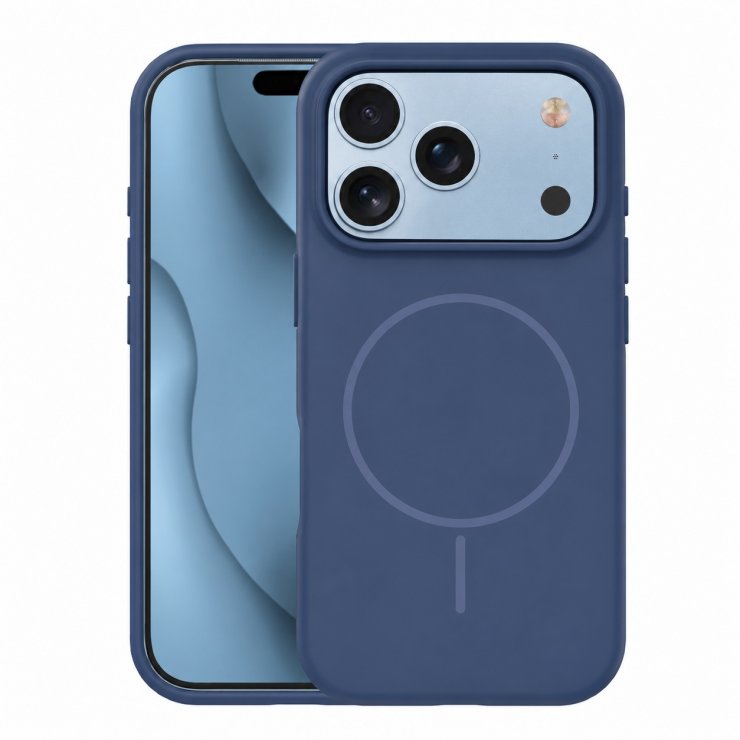 Imagine Husa pentru iPhone 17 Pro Max/ iPhone 18 Pro Max compatibil MagSafe PC/Silicon/TPU Dark Blue, TFO Silicone Thin Mag