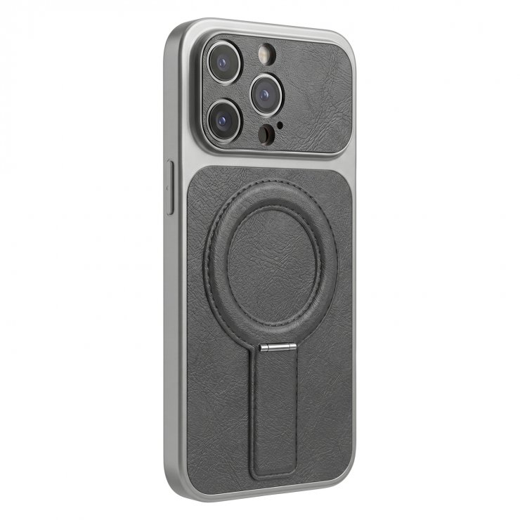 Imagine Husa pentru iPhone 16 Pro Max compatibil MagSafe PC/TPU Gri, TFO Luxgrip Mag