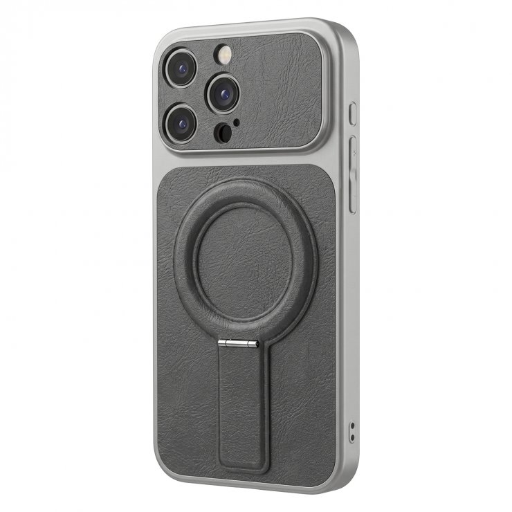 Imagine Husa pentru iPhone 17 Pro Max compatibil MagSafe PC/TPU Gri, TFO Luxgrip Mag