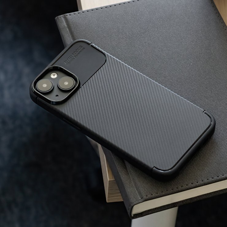 Imagine Husa pentru iPhone 17 Pro Max/iPhone 18 Pro Max TPU Carbon Black, TFO