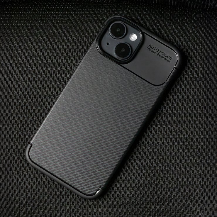 Imagine Husa pentru iPhone 17 Pro Max/iPhone 18 Pro Max TPU Carbon Black, TFO
