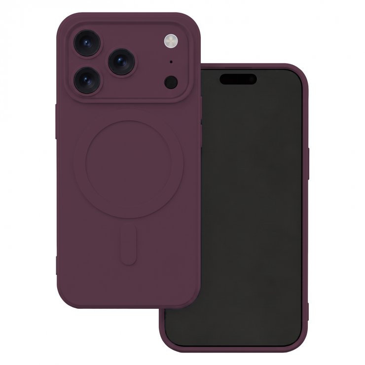 Imagine Husa pentru iPhone 17 Pro/iPhone 18 Pro compatibil MagSafe Dark Cherry, TFO Simple Color Mag