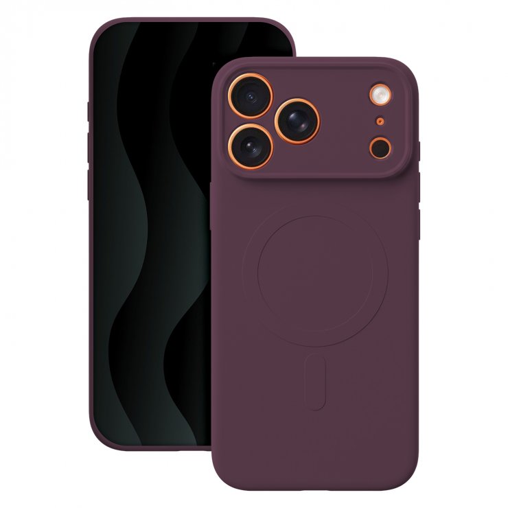 Imagine Husa pentru iPhone 17 Pro Max/iPhone 18 Pro Max compatibil MagSafe TPU Dark Cherry, TFO Simple Color Mag