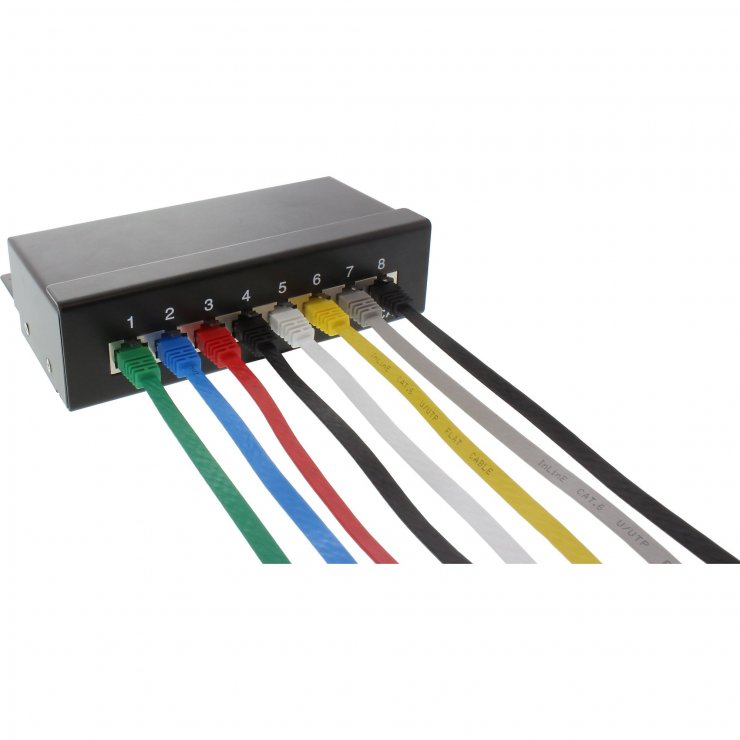 Imagine Cablu de retea RJ45 flat Cat.6 UTP 15m Albastru, InLine IL71615B