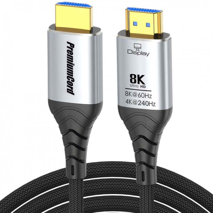 Imagine Cablu Ultra High Speed HDMI AOC 8K60Hz/4K240Hz brodat 15m Negru, kphdm21c15