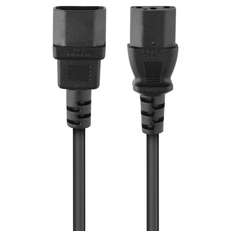Imagine Cablu prelungitor alimentare IEC C13 la C14 7m Negru, kps7