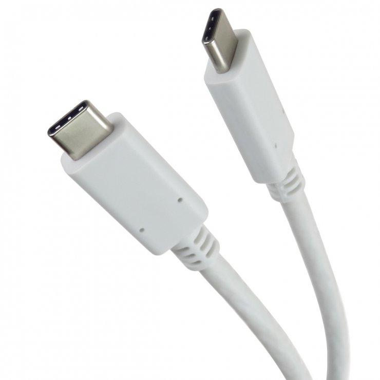 Imagine Cablu USB 3.2 type C la USB type C T-T 1m Alb, ku31cc1w