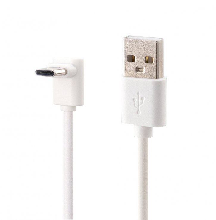 Imagine Cablu USB-A 3.2 la USB type C drept/unghi sus/jos T-T 1m Alb, ku31cze1w