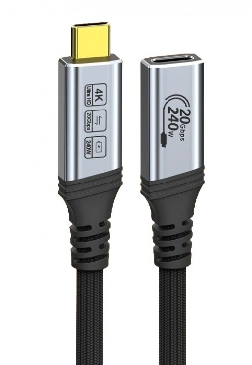 Imagine Cablu prelungitor USB 3.2 type C 240W 20Gbps 4K60Hz T-M 2m brodat, ku31mfb2