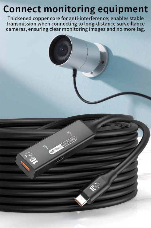 Imagine Cablu prelungitor USB type C 10Gbps activ M-T 5m, ku31rep5bl