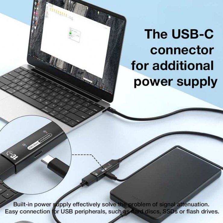 Imagine Cablu prelungitor USB type C 10Gbps activ M-T 5m, ku31rep5bl