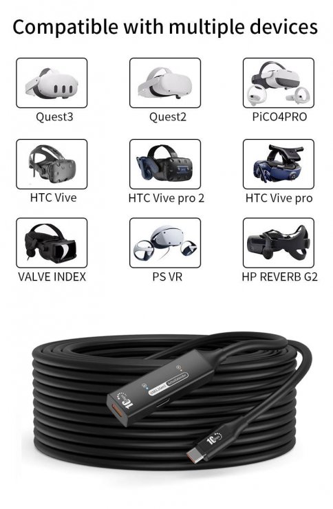 Imagine Cablu prelungitor USB type C 10Gbps activ M-T 7m, ku31rep7bl