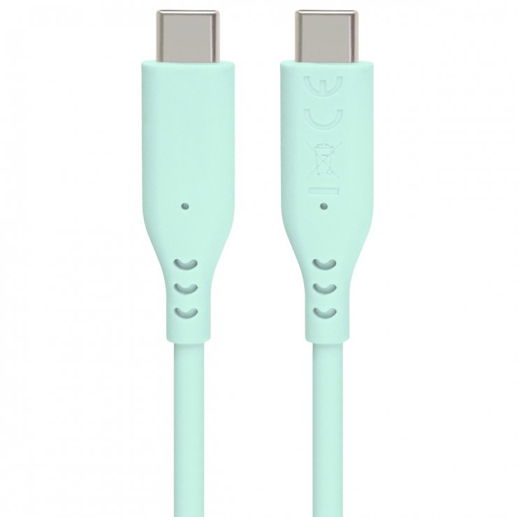 Imagine Cablu USB 2.0 type C 60W T-T 1.5m silicon Turcoaz, ku31sa15t