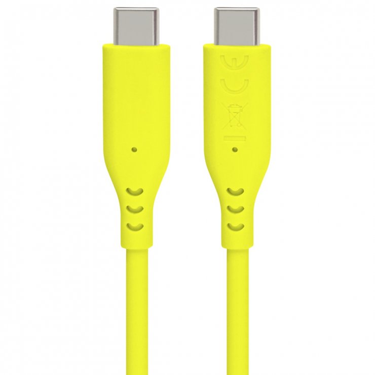 Imagine Cablu USB 2.0 type C 60W T-T 1.5m silicon Galben, ku31sa15y