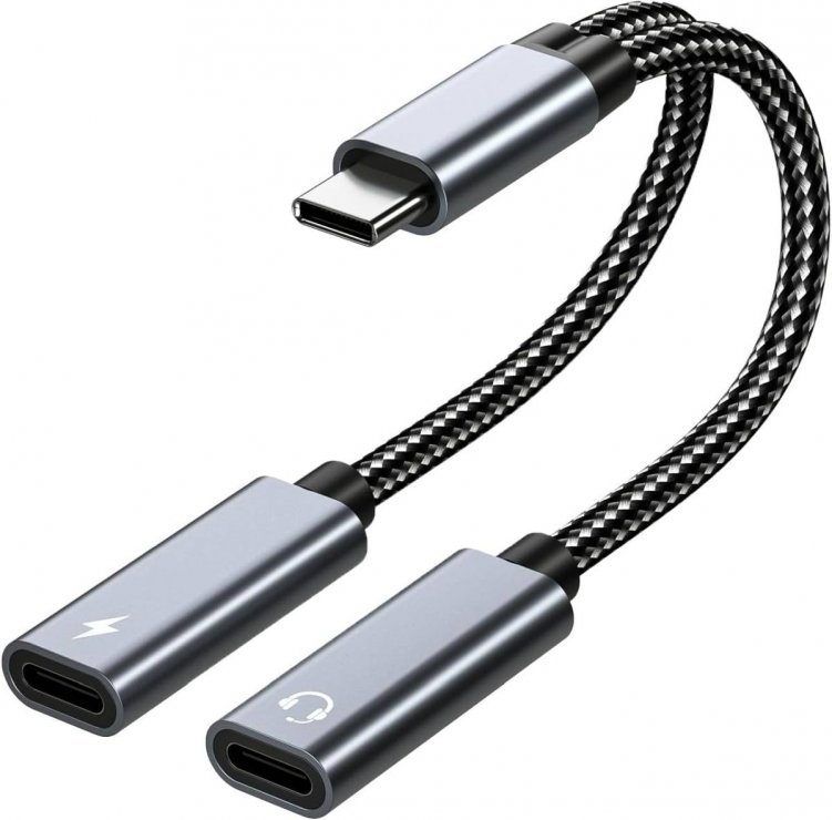 Imagine Splitter USB type C la 2 x USB type C incarcare + audio T-M DAC, ku31zvuk06