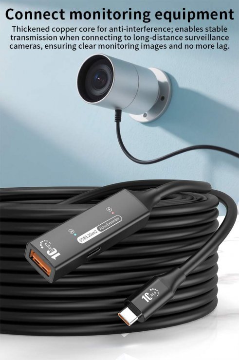 Imagine Cablu prelungitor USB-A la USB type C 10Gbps activ M-T 5m, ku3rep5bl