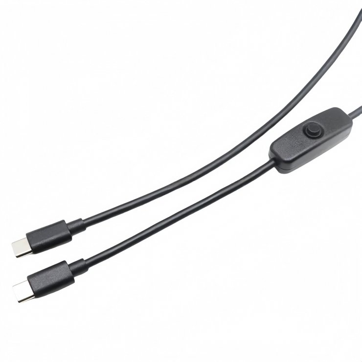 Imagine Cablu de incarcare USB type C cu switch ON/OFF T-T 1m Negru, kupaasw3