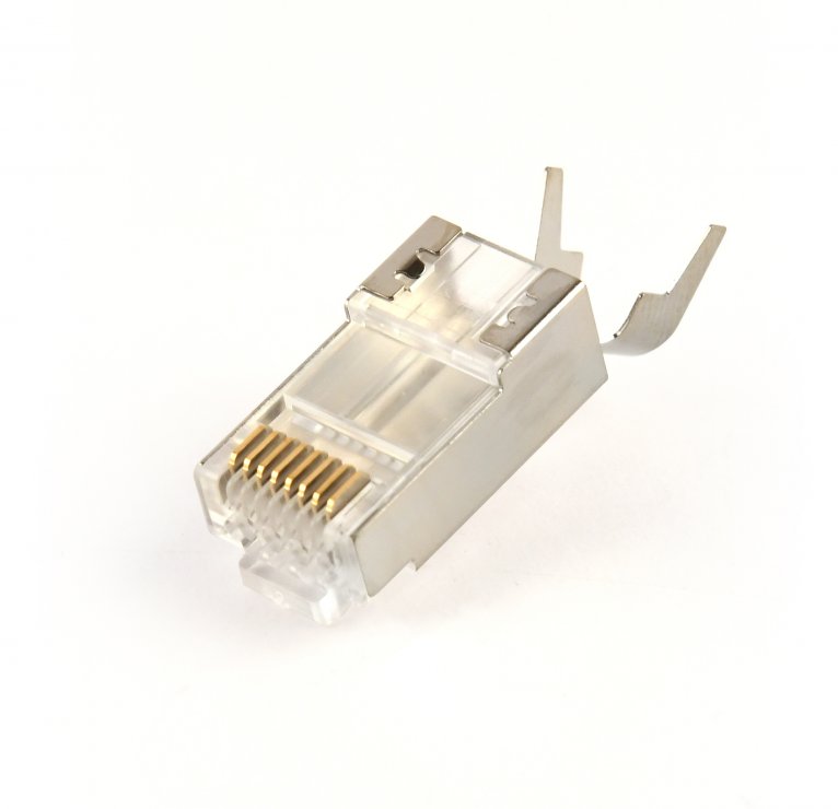 Imagine Set 10 buc conector RJ45 ecranat pass-through CAT7, Gembird LC-PTF7-01/10