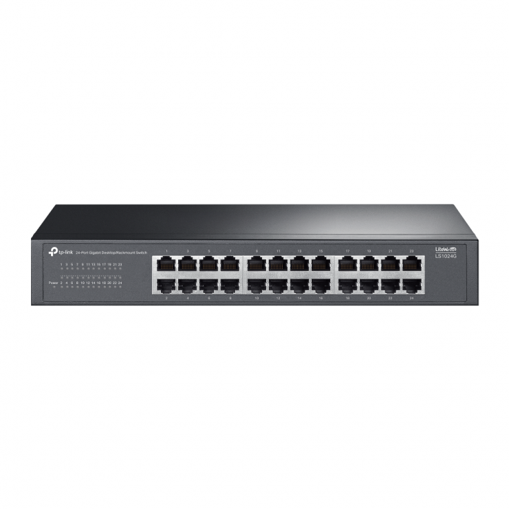 Imagine Switch Omada 24 porturi Gigabit Unmanaged Rackmount, TP-LINK LS1024G