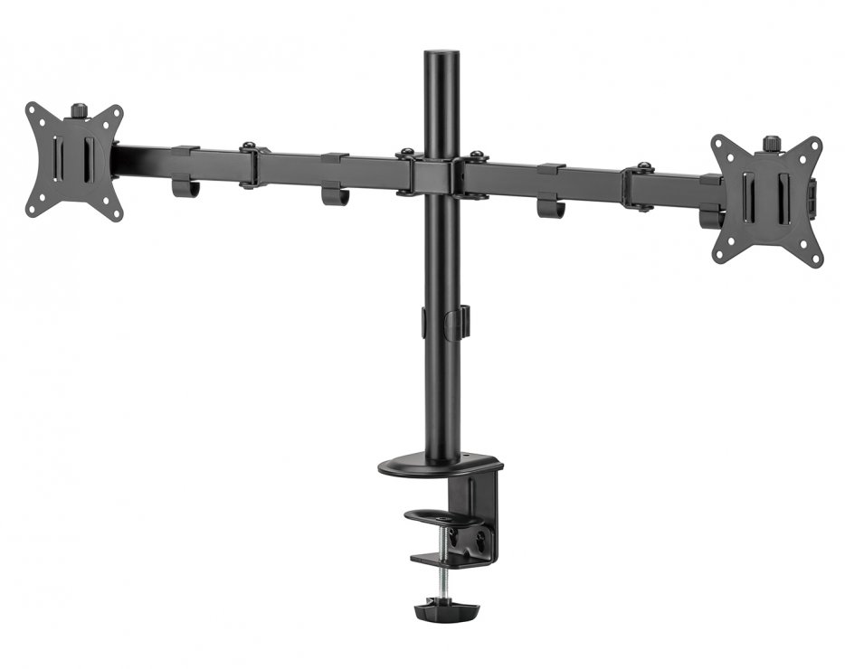 Imagine Suport 2 x monitor max 17-32" montare masa, Gembird MA-D2-01