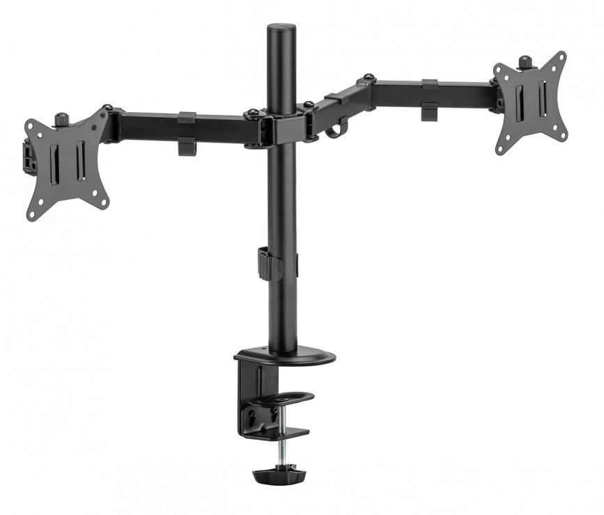 Imagine Suport 2 x monitor max 17-32" montare masa, Gembird MA-D2-01