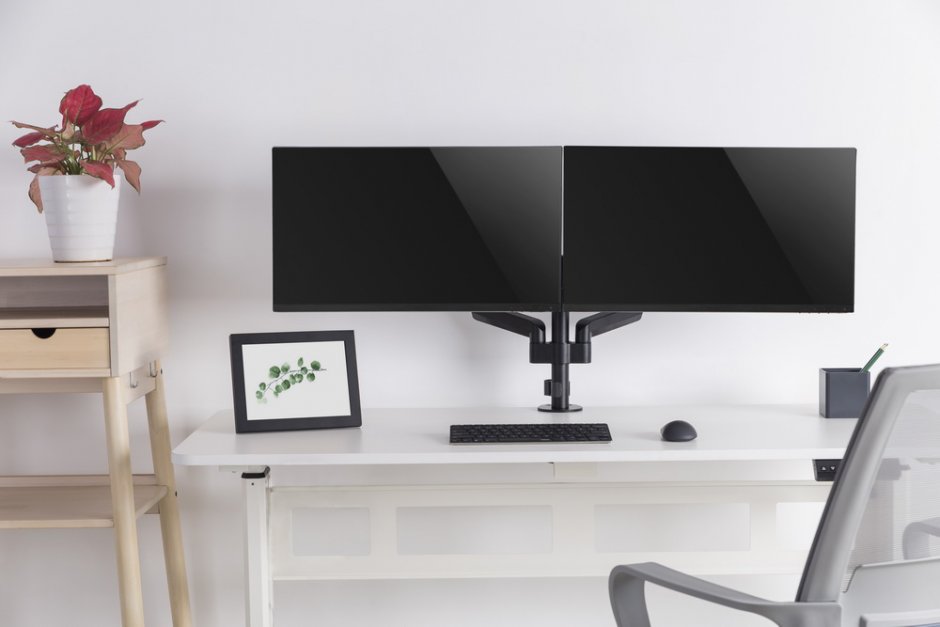 Imagine Suport masa pentru 2 monitoare 17"-32" max. 9kg, Gembird MA-DA2P-01