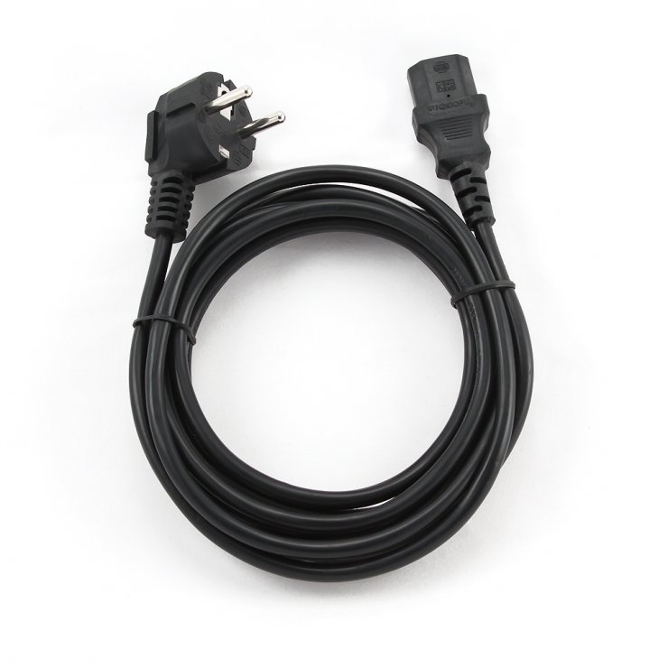 Imagine Cablu alimentare Schuko la C13 3m Negru, Gembird PC-186-100-3M