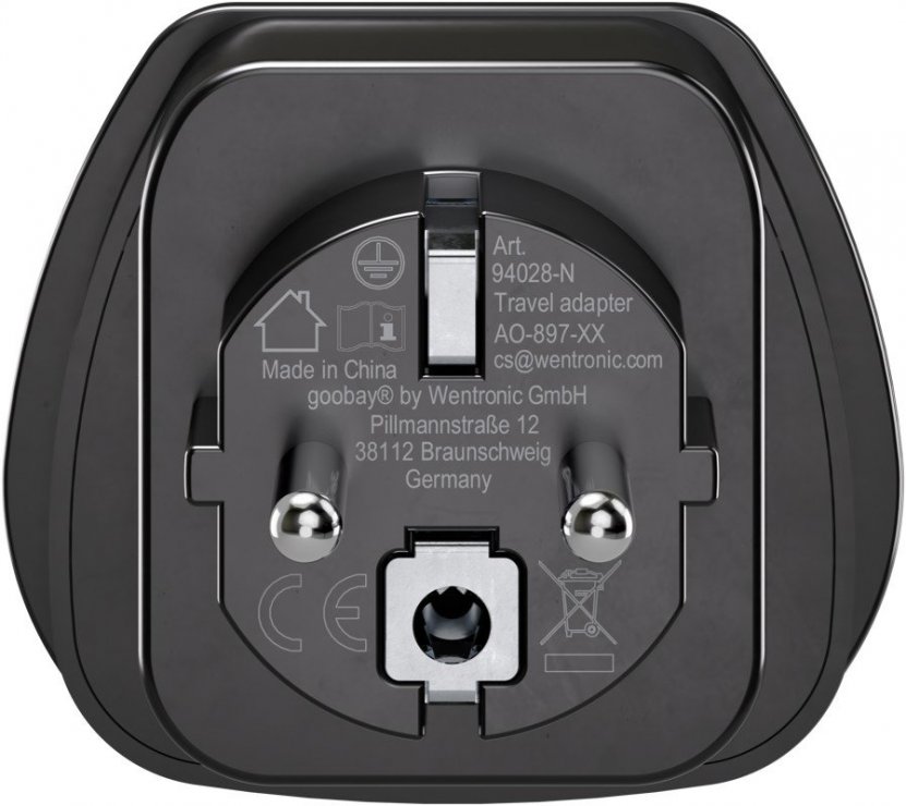 Imagine Adaptor universal UK, USA la Europa Negru, Goobay 94028