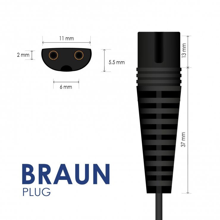 Imagine Incarcator priza pentru aparatele de ras/tuns Braun 12V/400mA/4.8W, Akyga AK-PD-23