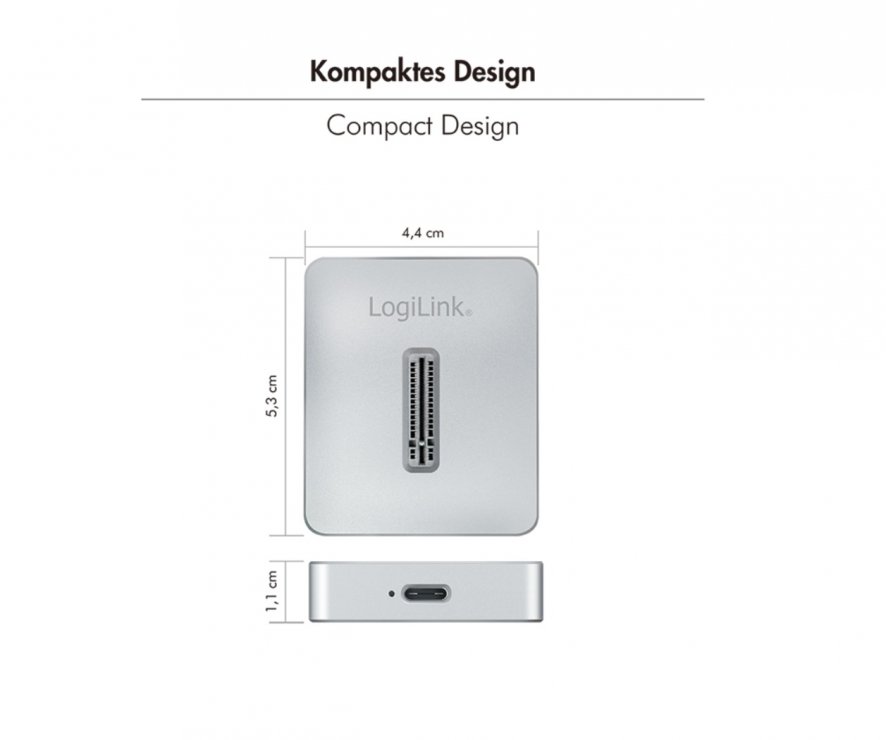Imagine Docking station USB type C/USB-A la M.2 NVMe PCIe, Logilink QP0034