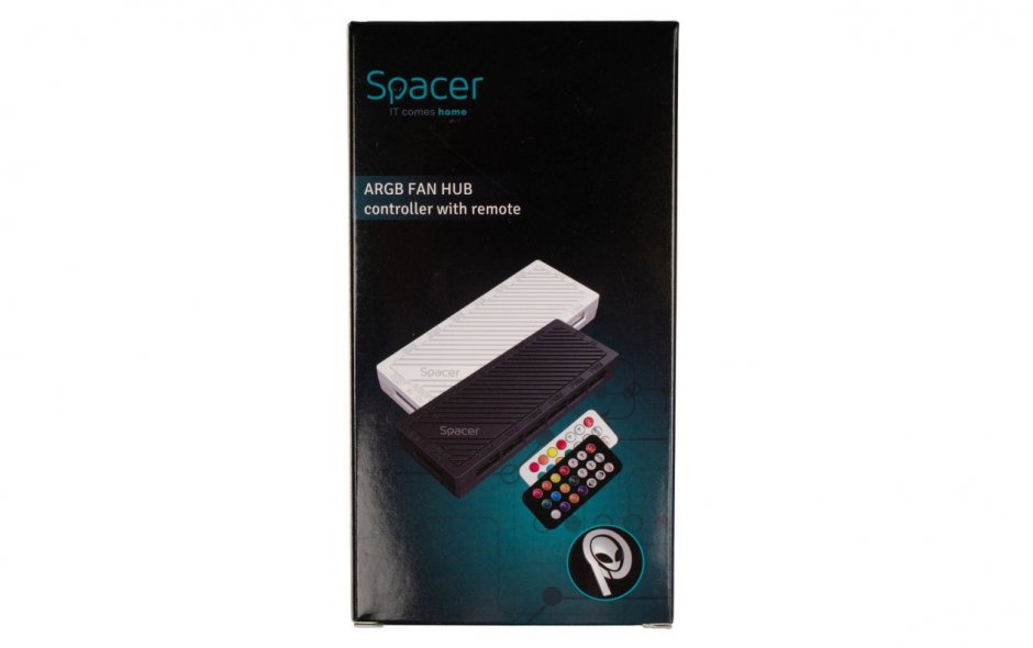 Imagine HUB pentru 6 ventilatoare ARGB magnetic Negru, Spacer SPFC-ARGB-BK-6F