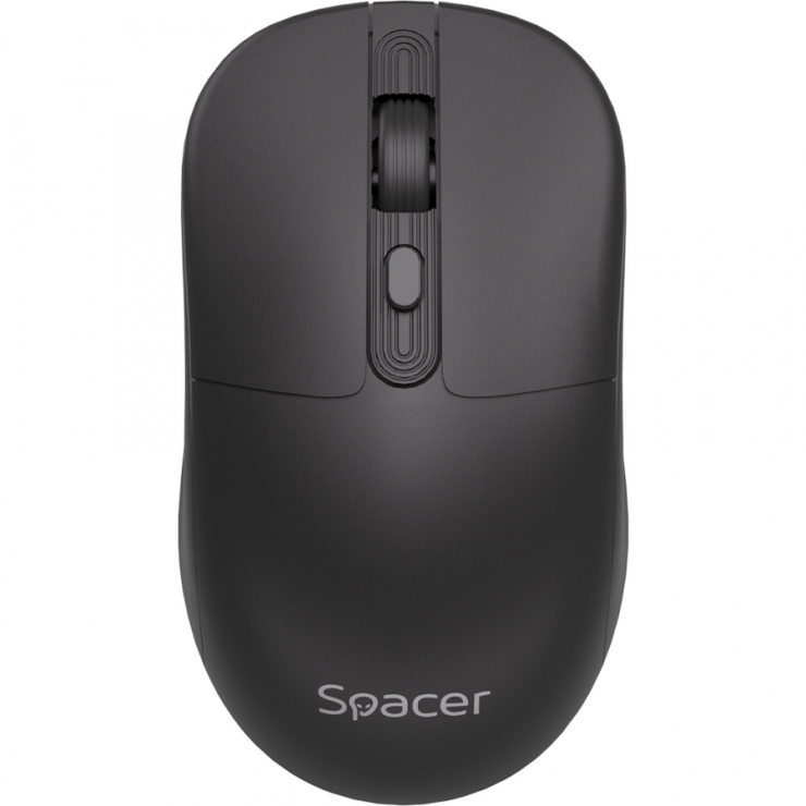 Imagine Mouse optic wireless/Bluetooth 5.2 Negru, Spacer SPMO-WS03-BT