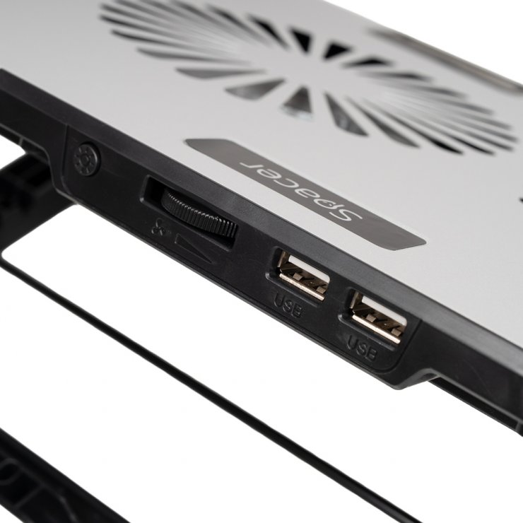 Imagine Stand notebook 17" Gaming 2 x 125mm LED, Spacer SPNS-Gaming-2F-02