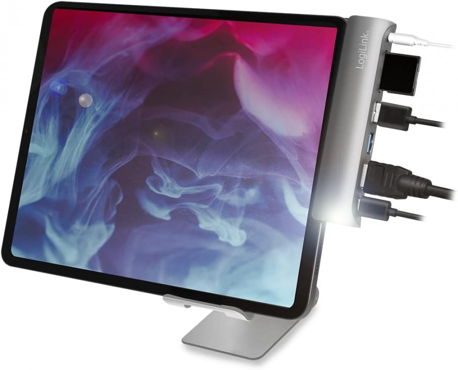 Imagine Docking station USB 3.2 Gen1 type C la HDMI 4K60Hz/2xUSB-A pentru iPad Air/iPad mini/iPad Pro cu PD 60W, Logilink UA0385