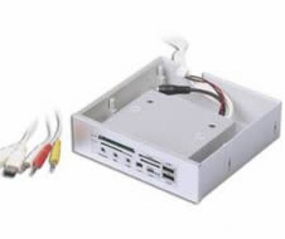 Imagine Card reader intern + Front Panel 5.25, Gembird UHB-2MP-S