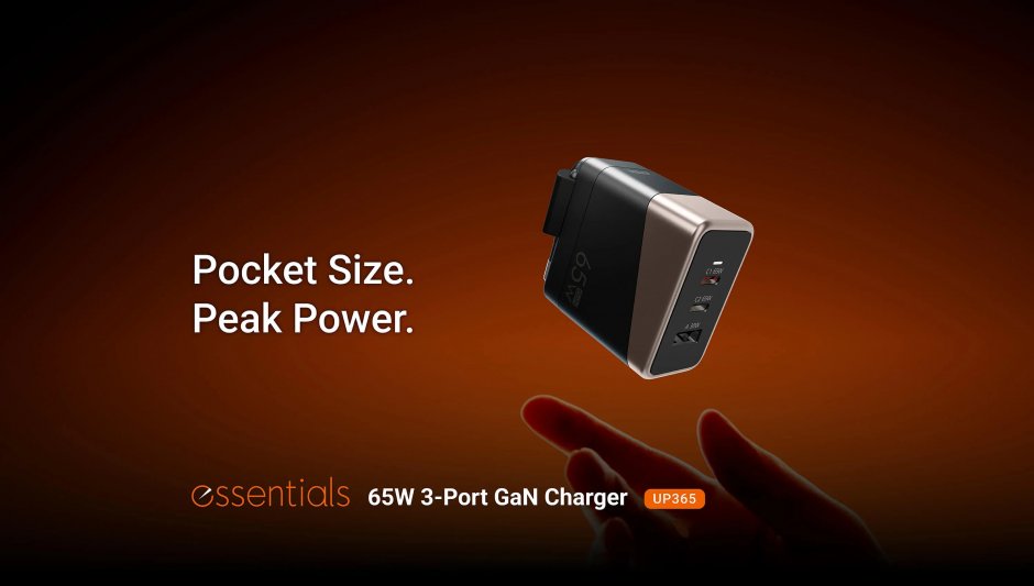 Imagine Incarcator priza 2 x USB type C + 1 x USB-A GaN 65W, ATEN UP365