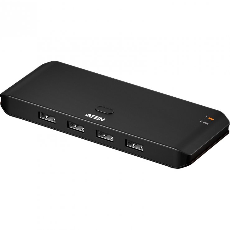 Imagine Sharing switch 2 x 4 USB 2.0 cu alimentare USB-C, ATEN US4224