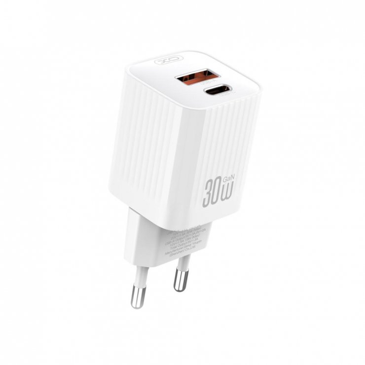 Imagine Incarcator priza 1 x USB-A + 1 x USB-C 30W Alb, XO L149