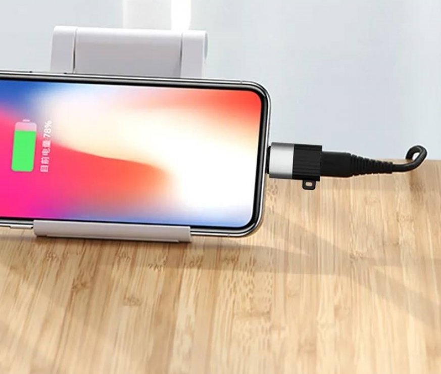 Imagine Adaptor micro USB la iPhone Lightning T-M pentru breloc, XO NB149-B