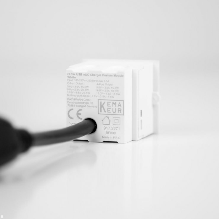 Imagine Modul incarcare USB-A + USB type C 22W, Bachmann 917.2271