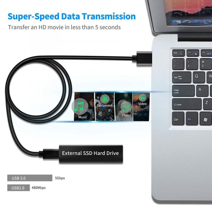 Imagine Cablu USB 3.1 tip C la tip A T-T negru 3m, ku31ca3bk