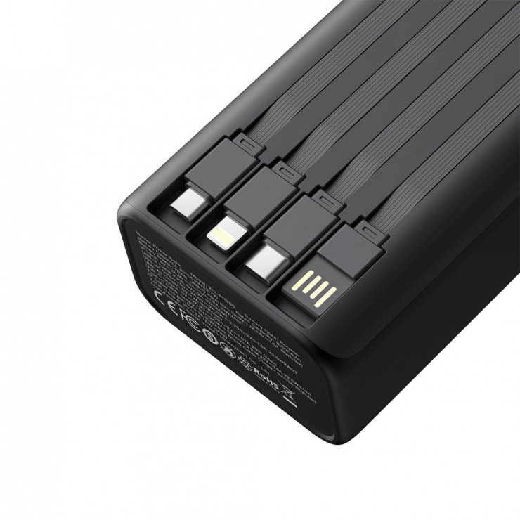 Imagine Power bank 30000 mAh 22.5W + lanterna Negru, XO PR285