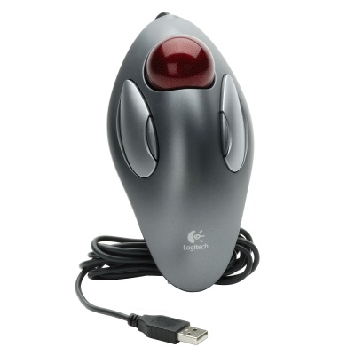 Imagine Mouse Logitech "Trackman Marble", USB/PS2, silver, 300dpi