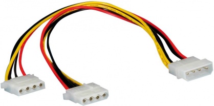 Cablu de alimentare Molex la 2 x Molex 0.3m, Roline 11.03.1005